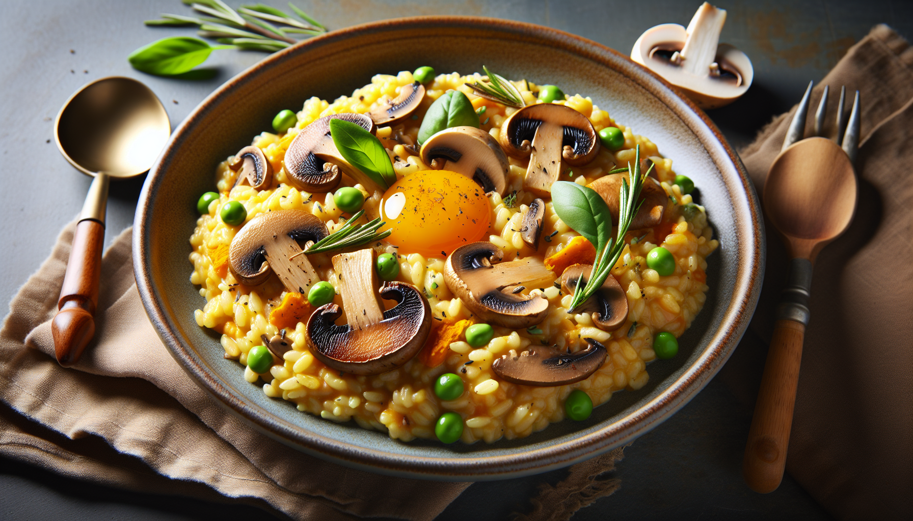 risotto funghi e zafferano